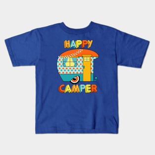 Happy Camper Art Kids T-Shirt